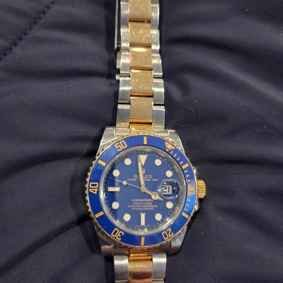 Rolex Two-Tone Blue Dial Watch - Picture 2 of 2